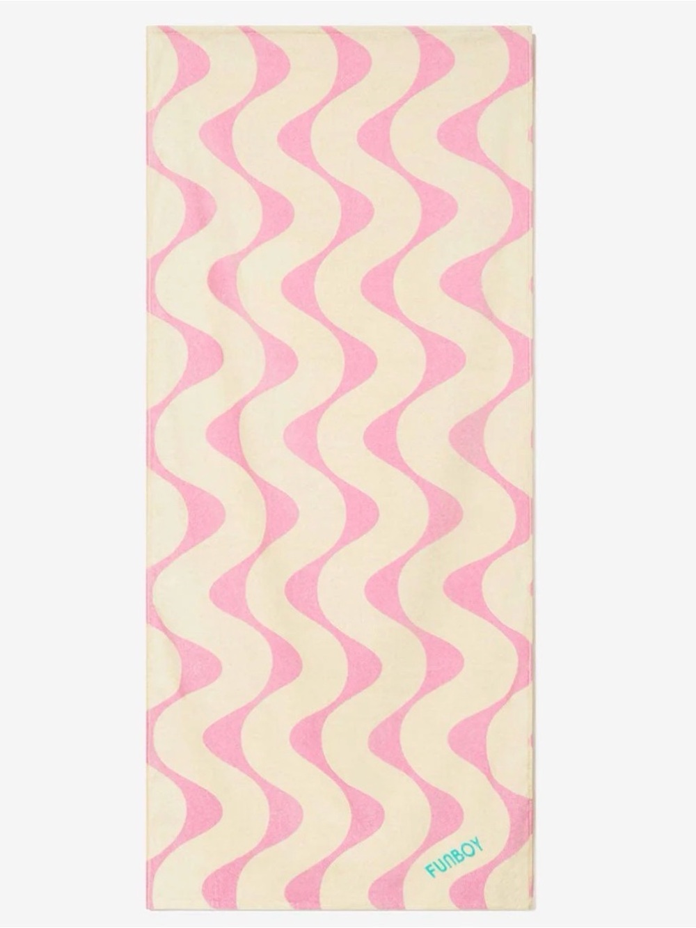 NIP NEW IN PACKAGE Funboy Poolside Leisure Club Beach Towel. 68x30” pink/beige.